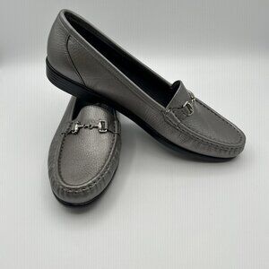 SAS Tripad Comfort Metallic Metro Pewter Loafer Flats Size 10.5N Women Leather